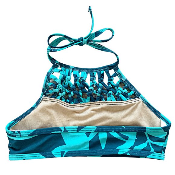 Old Navy Tropical Printed Macramé Halter Bikini - Picture 3 of 10
